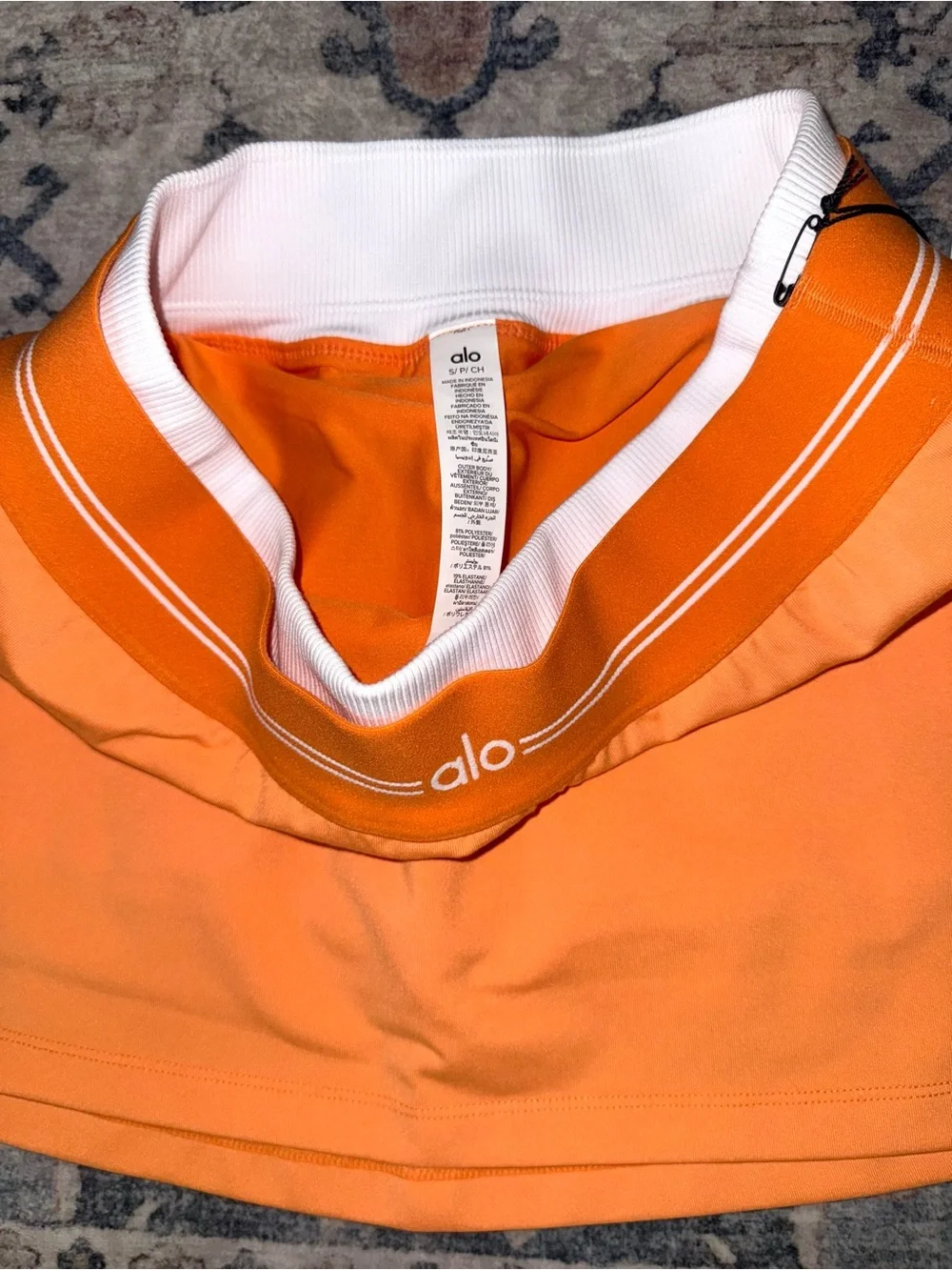 NWT ALO Airbrush Better Together Tennis Skirt - Satsuma Breeze - Size small